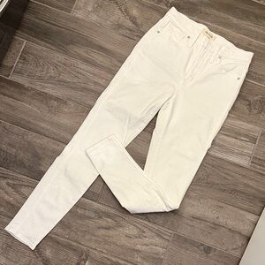 Madewell white 10in high rise Skinny Jeans